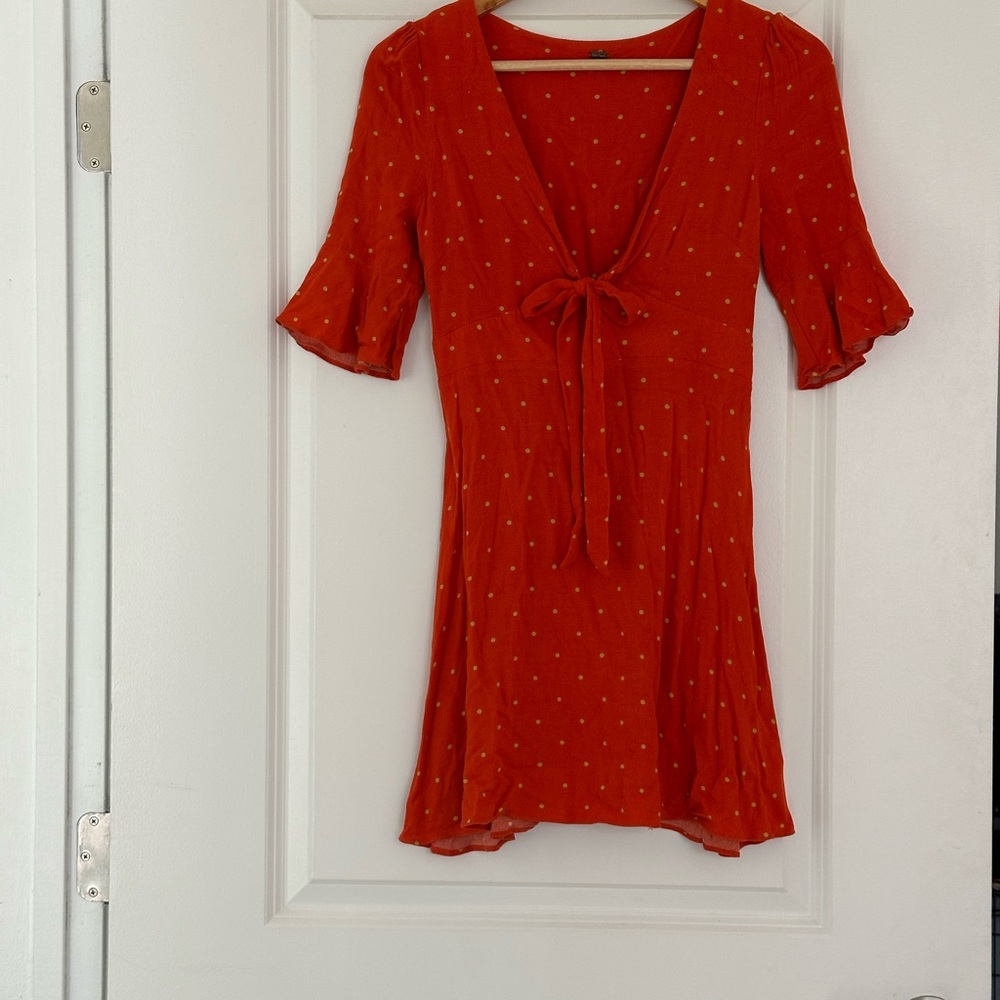 Short Red Polka Dot Dress